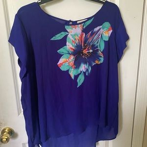 Artisan NY shear floral shirt